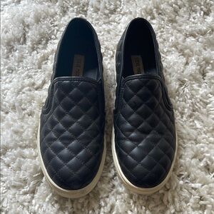 Steve Madden Quilted Black Slip-On Sneakers